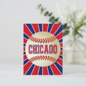 RETRO CHICAGO BASEBALL BRIEFKAART (Staand voorkant)