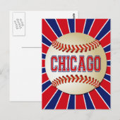 RETRO CHICAGO BASEBALL BRIEFKAART (Voorkant / Achterkant)