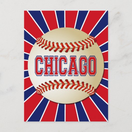 RETRO CHICAGO BASEBALL BRIEFKAART (Voorkant)