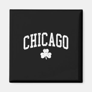 Retro Chicago Il St. Patrick's Day Lucky Clover So Magneet