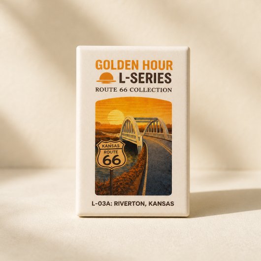 Retro Chicago Illinois Route 66 Start Landmark  Button