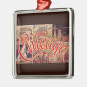 Retro Chicago Metalen Ornament (Links)