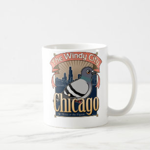 Retro Chicago Pigeon Koffiemok