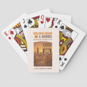 Retro Chicago Route 66 Start Landmark Kunst Pokerkaarten (Achterkant)