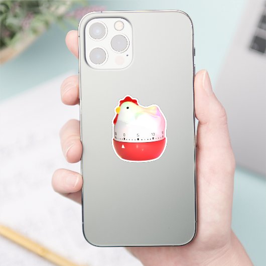 Retro chick sticker (Telefoon)