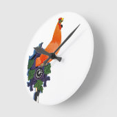 Retro Chicken Coo-Coo Clock Rooster Time Ronde Klok (Hoek)