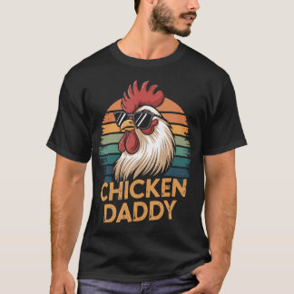 Retro Chicken Daddy Vintage 70S Retro Funny Farm C T-shirt