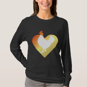Retro Chicken Heart Chicken Lover T-shirt
