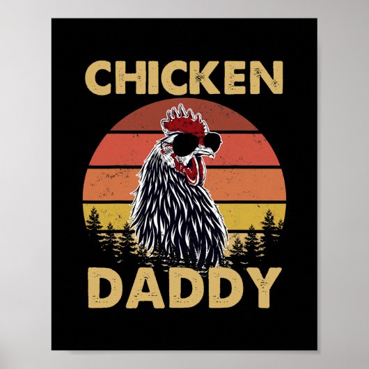Retro Chicken papa's papper Poster (Voorkant)