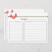 Retro Chicken Recept Kaart (Voorkant / Achterkant)