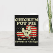 Retro Chicken T E Three Of My Favorite Things Funn Kaart (Voorkant)