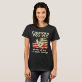 Retro Chicken T E Three Of My Favorite Things Funn T-shirt (Voorkant volledig)