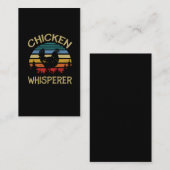 retro chicken whisperer grapper kippeboer visitekaartje (Voorkant / Achterkant)