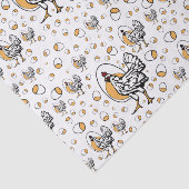 Retro Chickens Weefselpapier Tissuepapier (Detail)