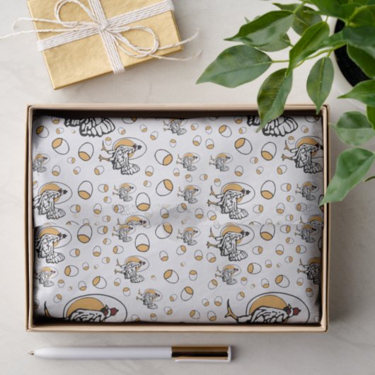 Retro Chickens Weefselpapier Tissuepapier (Geschenk)