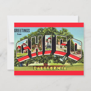 Retro Chico California Groet  Briefkaart