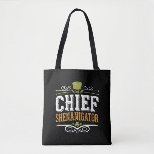 Retro Chief Shenanigator Lucky Leprechaun Hoed Tote Bag