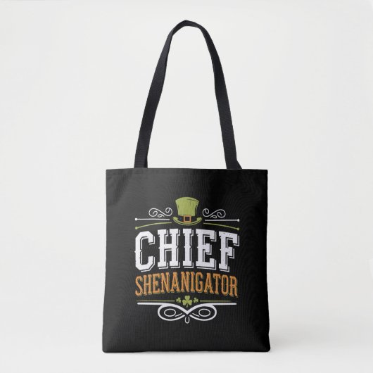 Retro Chief Shenanigator Lucky Leprechaun Pet Tote Bag (Voorkant)