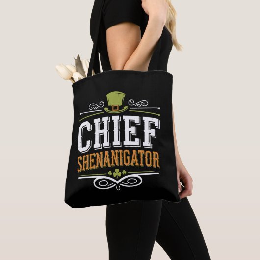 Retro Chief Shenanigator Lucky Leprechaun Pet Tote Bag (Dichtbij)