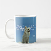 Retro Chihuahua Blauwe Lucht Aangepaste Mok Voor H (Links)