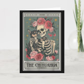 Retro Chihuahua Dog Lover The Moon Halloween , Wom Kaart (Voorkant)