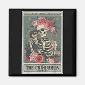 Retro Chihuahua Dog Lover The Moon Halloween , Wom Magneet (Voorkant)