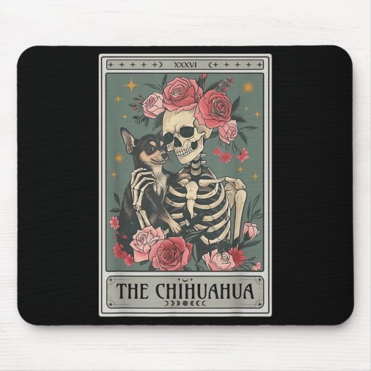 Retro Chihuahua Dog Lover The Moon Halloween , Wom Muismat (Voorkant)