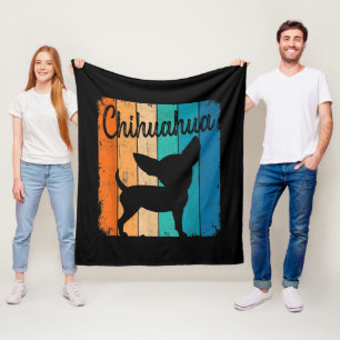 Retro Chihuahua Dog Papa Dog mam Gift Fleece Deken