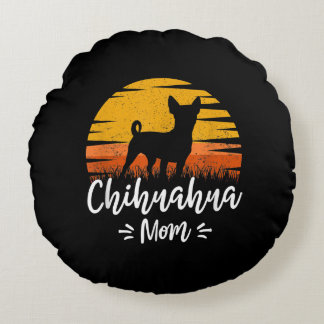 Retro Chihuahua Gift|Vintage Chihuahua Dogs Rond Kussen