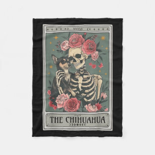 Retro Chihuahua-hondliefhebber De Maan Halloween , Fleece Deken
