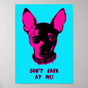 Retro Chihuahua Illustratie Poster