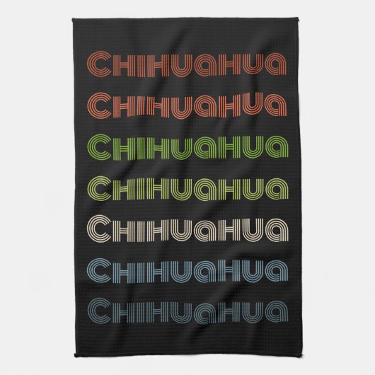 Retro Chihuahua patroon Theedoek (Verticaal)