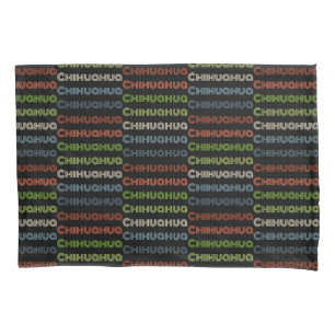 Retro Chihuahua Typografie Multicolor Hondenliefhe Kussensloop