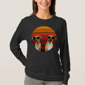 Retro Chihuahua Wearing Sunbril Dog T-shirt (Voorkant)