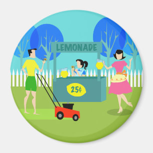 Retro Children's limonade stand Magnet