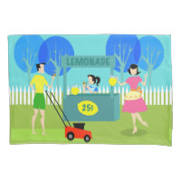 Retro Children's limonade stand Pillowcase