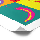 Retro Chili Pop Art Bright Kitchen Food Print (Hoek)