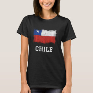 Retro Chili Vlag Shirt Chileense Grunge Grap