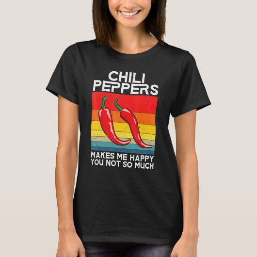 Retro Chilipaprika Rode Hete Pittige Peper Eet Mex T-shirt (Voorkant)
