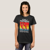 Retro Chilipaprika Rode Hete Pittige Peper Eet Mex T-shirt (Voorkant volledig)