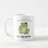 Retro Chill Frog Persoonlijkheid Vibe Mok (Links)