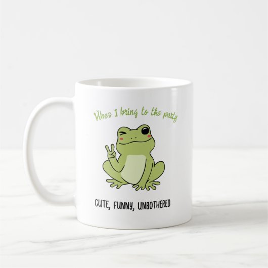 Retro Chill Frog  Persoonlijkheid Vibe Mok (Links)