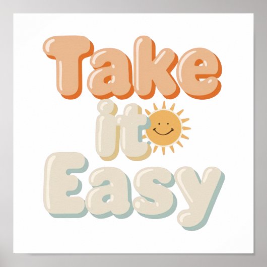 Retro Chill Out Good Vibes Poster (Voorkant)