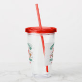 Retro Chillin' met mijn sneeuwpoppen Acryl Drinkbeker (Links)