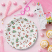 Retro Chillin' met mijn sneeuwpoppen Papieren Bordje (Feest)