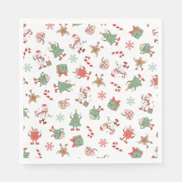 Retro Chillin' met mijn sneeuwpoppen Servet