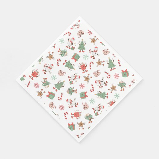 Retro Chillin' met mijn sneeuwpoppen Servet (Hoek)