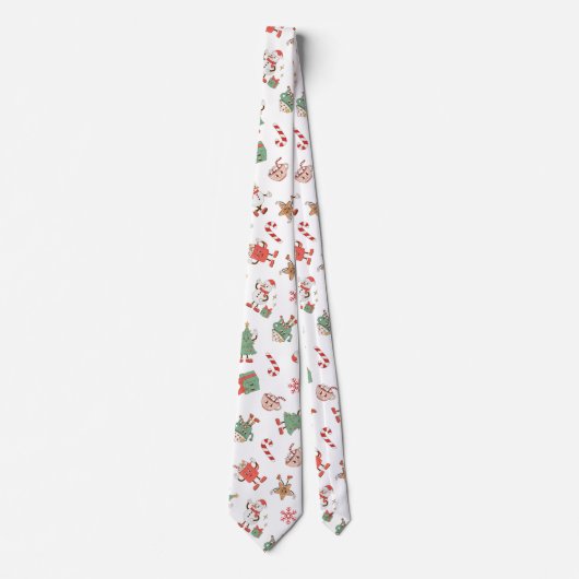 Retro Chillin' met mijn sneeuwpoppen Stropdas (Voorkant)