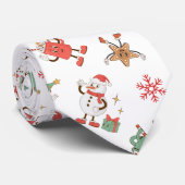 Retro Chillin' met mijn sneeuwpoppen Stropdas (Opgerold)