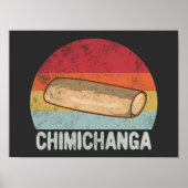 Retro Chimichanga Lovers Gift Poster (Voorkant)